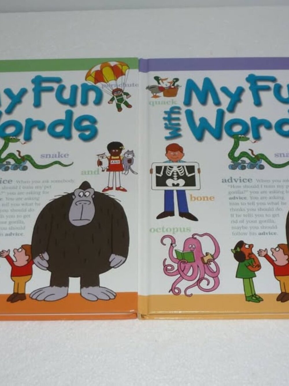 My Fun With Words - Lot of 2 Hardcover Books - A-K & L-Z